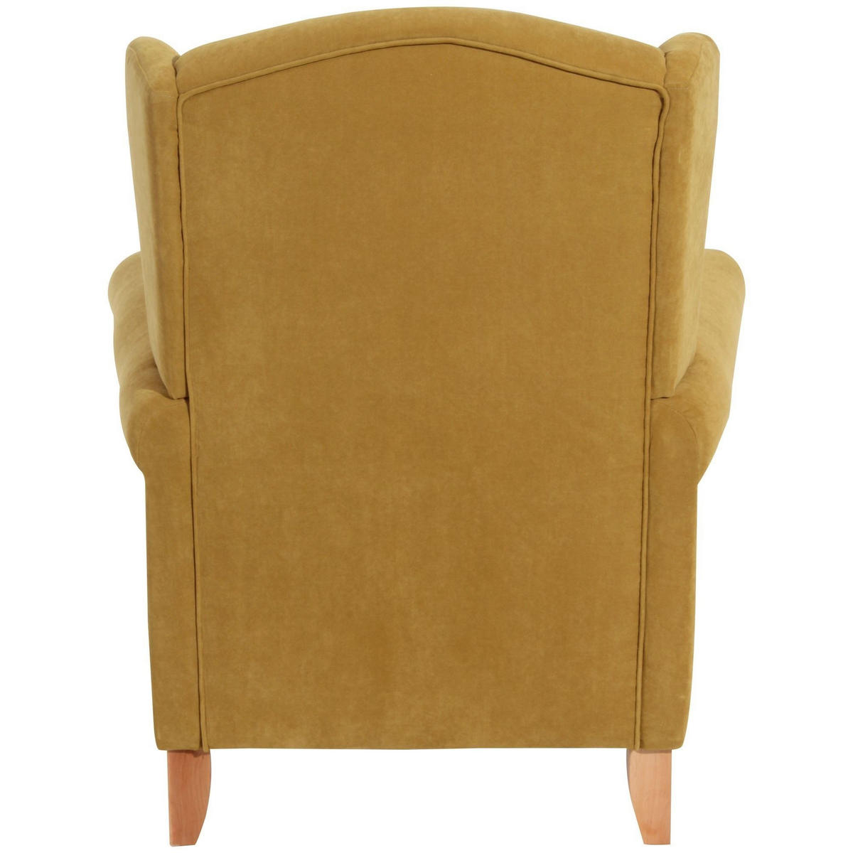 OHRENSESSEL Katria Bezug Veloursstoff Buche natur / mais - Gelb, Kunststoff (88/108/84cm) - 58aufmkessel