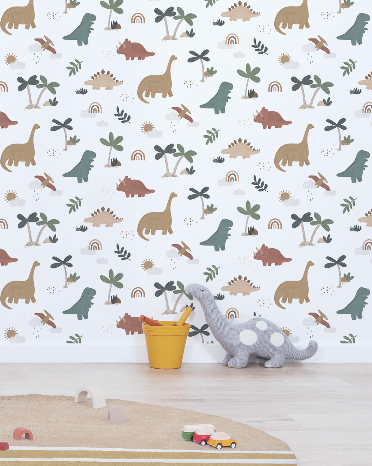 VLIESTAPETE Sunny Dinosaurier 50 cm x 10 m, mehrfarbig - Multicolor, Papier (50/1000cm) - Lilipinso
