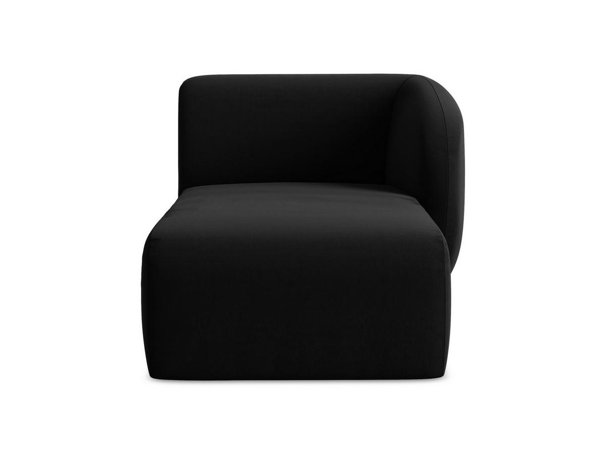 SOFAELEMENT Rechts Samt Stoff Schwarz - Schwarz, Holzwerkstoff/Kunststoff (91/75/166cm) - Makamii