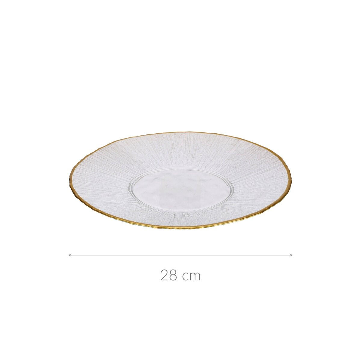 TELLER Datura 28 cm - Transparent, Glas (28cm) - Home Styling Collection