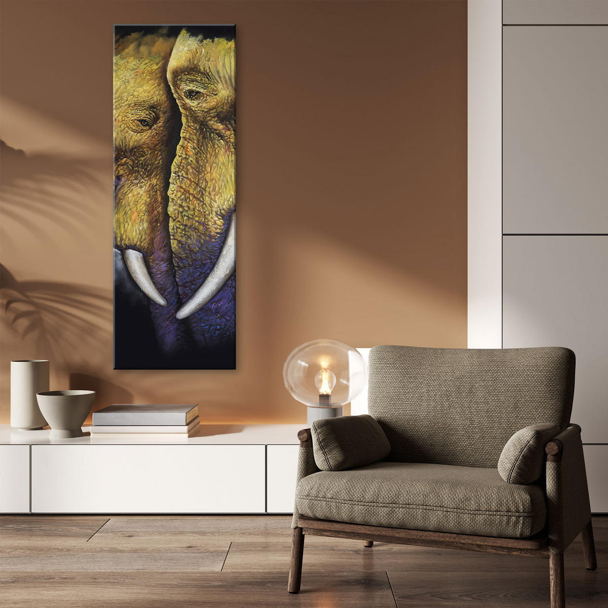 KUNSTDRUCK Braun 30/90 cm - Braun, Textil (30/90cm) - KUNSTLOFT