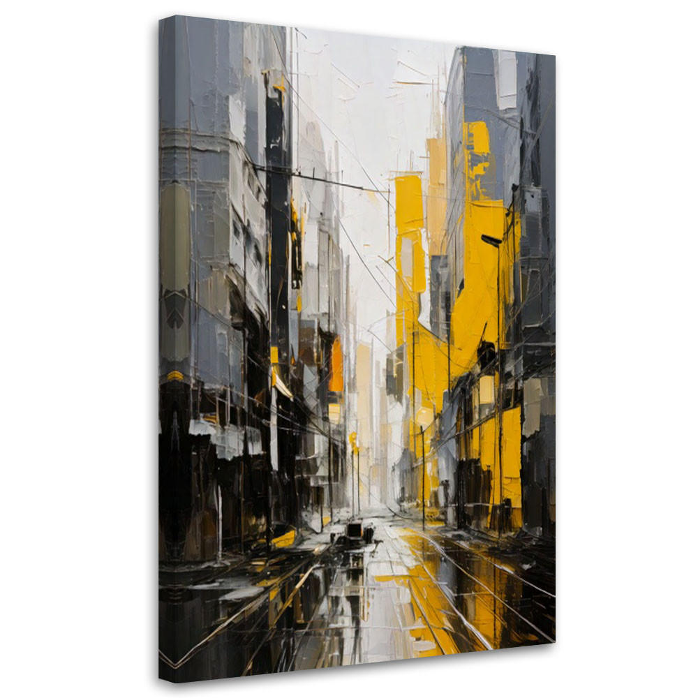 Feeby Leinwandbild Gelb 80x120 cm