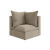 SOFAELEMENT Samt Stoff Beige - Beige/Schwarz, Holzwerkstoff/Kunststoff (90/77/90cm) - Makamii