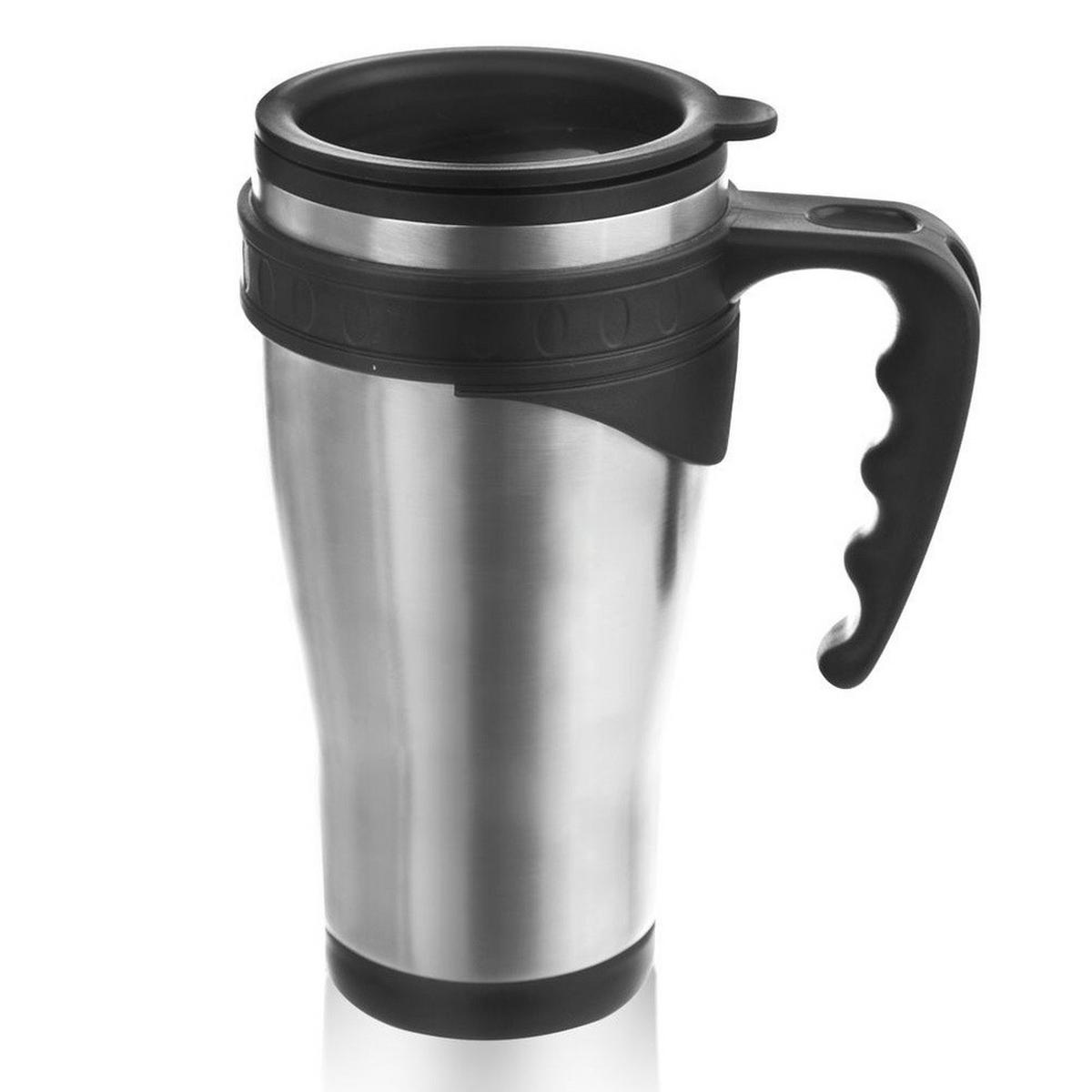 THERMOBECHER Edelstahl klassisch 450 ml Silber - Silberfarben, Metall (0.45L) - Orion 