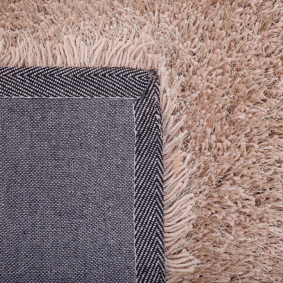 SHAGGY-TEPPICH Cide 200/140 cm - Beige, Kunststoff (140/200cm) - Beliani