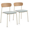 STUHL 2-tlg., Hellblau - Blau, Holz (46/78/52cm) - Oviala
