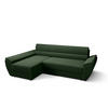 ECKSOFA L REBI L3 Poso 14 Links mit Schlaffunktion, Grün - Grün, Textil (251/140cm)