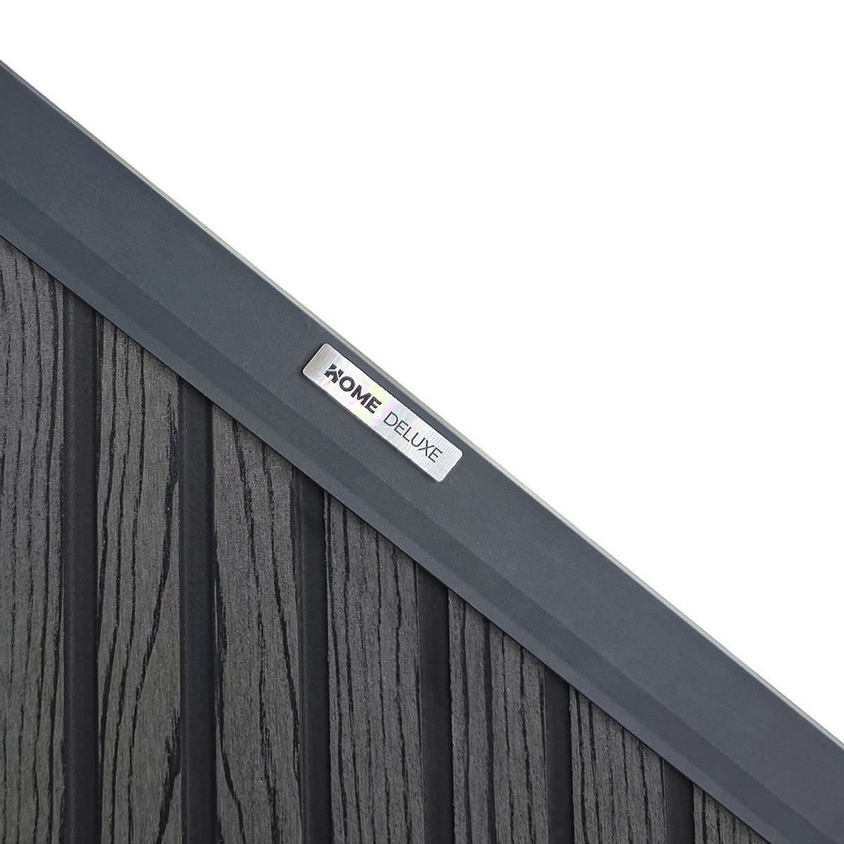 SICHTSCHUTZZAUN CALLADO PREMIUM - Paneele: Vertikale Paneele - Dunkelgrau, Kunststoff (95/185cm) - Home Deluxe