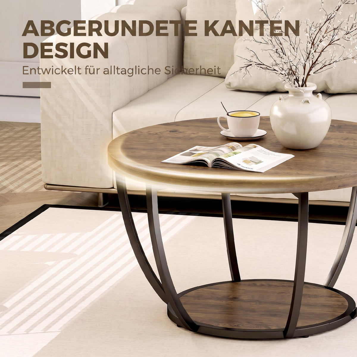 BEISTELLTISCH Braun 80.0/80.0/43.8cm - Braun, Holzwerkstoff (80/80/43.8cm)