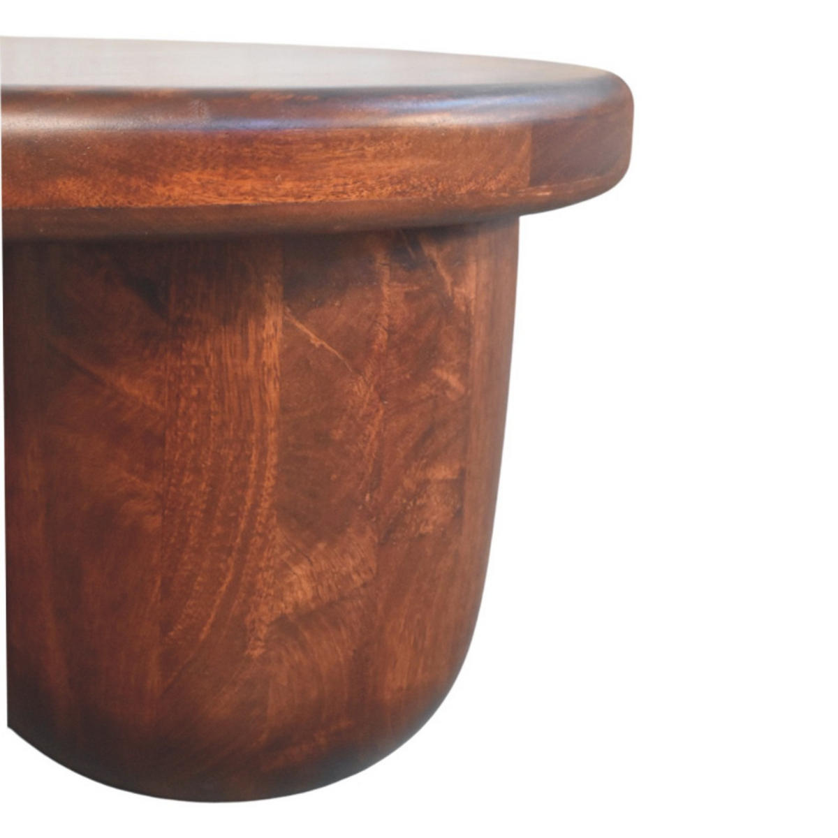 COUCHTISCH mit Wine-Wood-Oak-Finish, abgerundete säulenartige Beine, dunkelbraun - Dunkelbraun, Holz (80/80/36cm) - Artisan Furniture