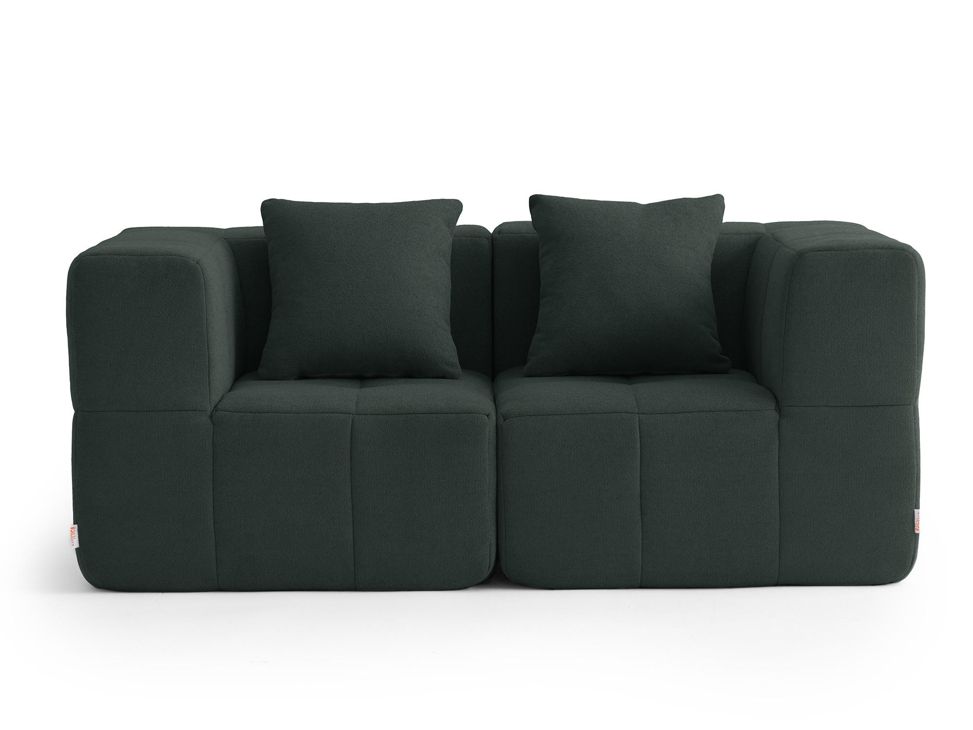 2-SITZER-SOFA Bouclé-Stoff Waldgrün - Waldgrün, Textil (180/73/95cm) - MILYsofa