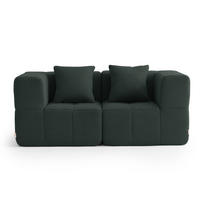 2-SITZER-SOFA Bouclé-Stoff Waldgrün - Waldgrün, Textil (180/73/95cm) - MILYsofa