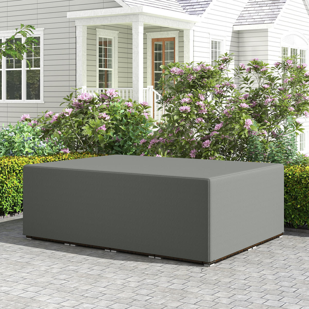 SCHUTZHÜLLE Dunkelgrau 275/205/90 cm - Dunkelgrau, Textil (205/90/275cm) - Outsunny