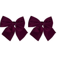 WEIHNACHTSSCHLEIFEN 2er-Set 13/13 cm - Weinrot, Textil (13/1/13cm) - Home Styling Collection