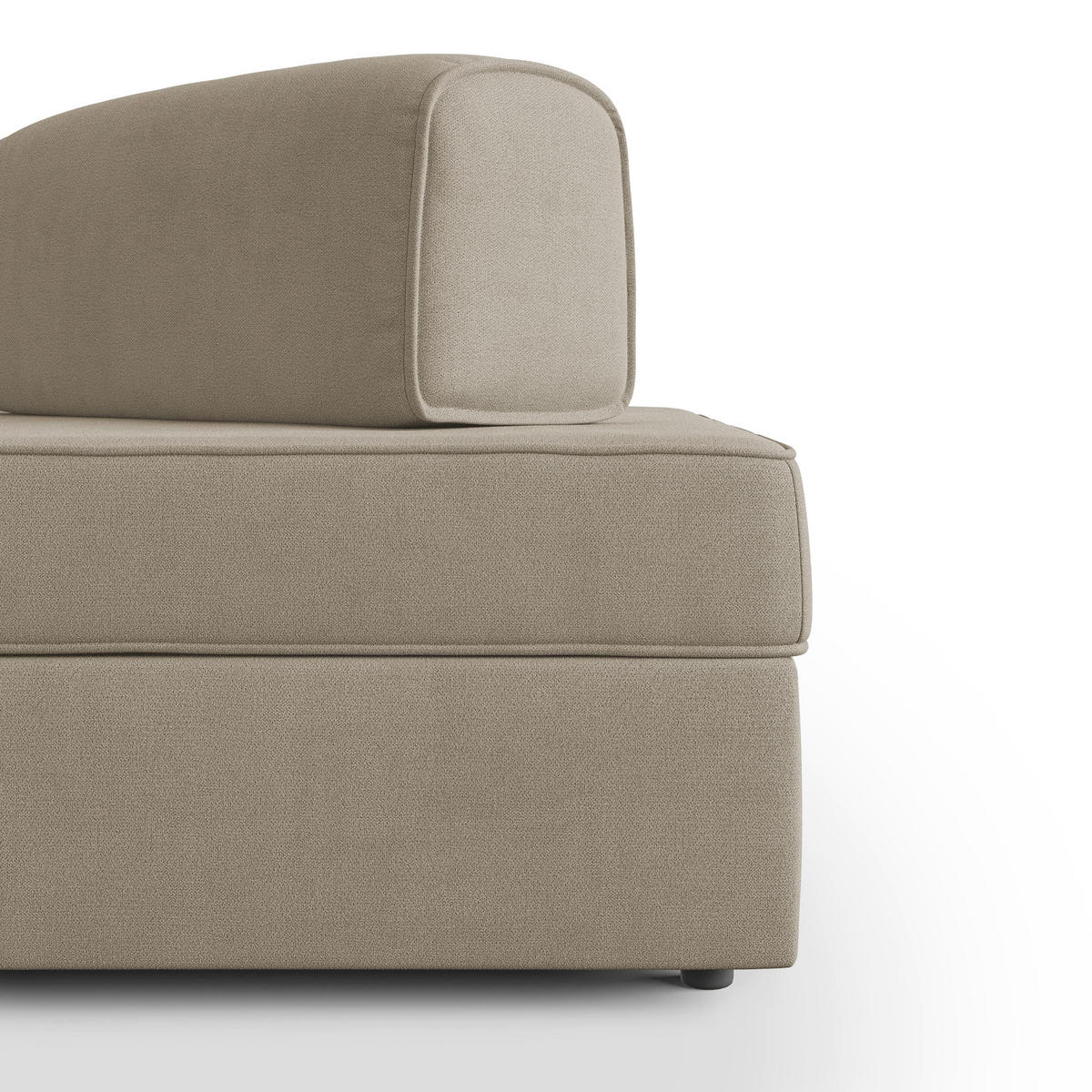 LINEARSOFA Liberty ausziehbar - Beige, Textil (200/42/105cm) - Divani.store
