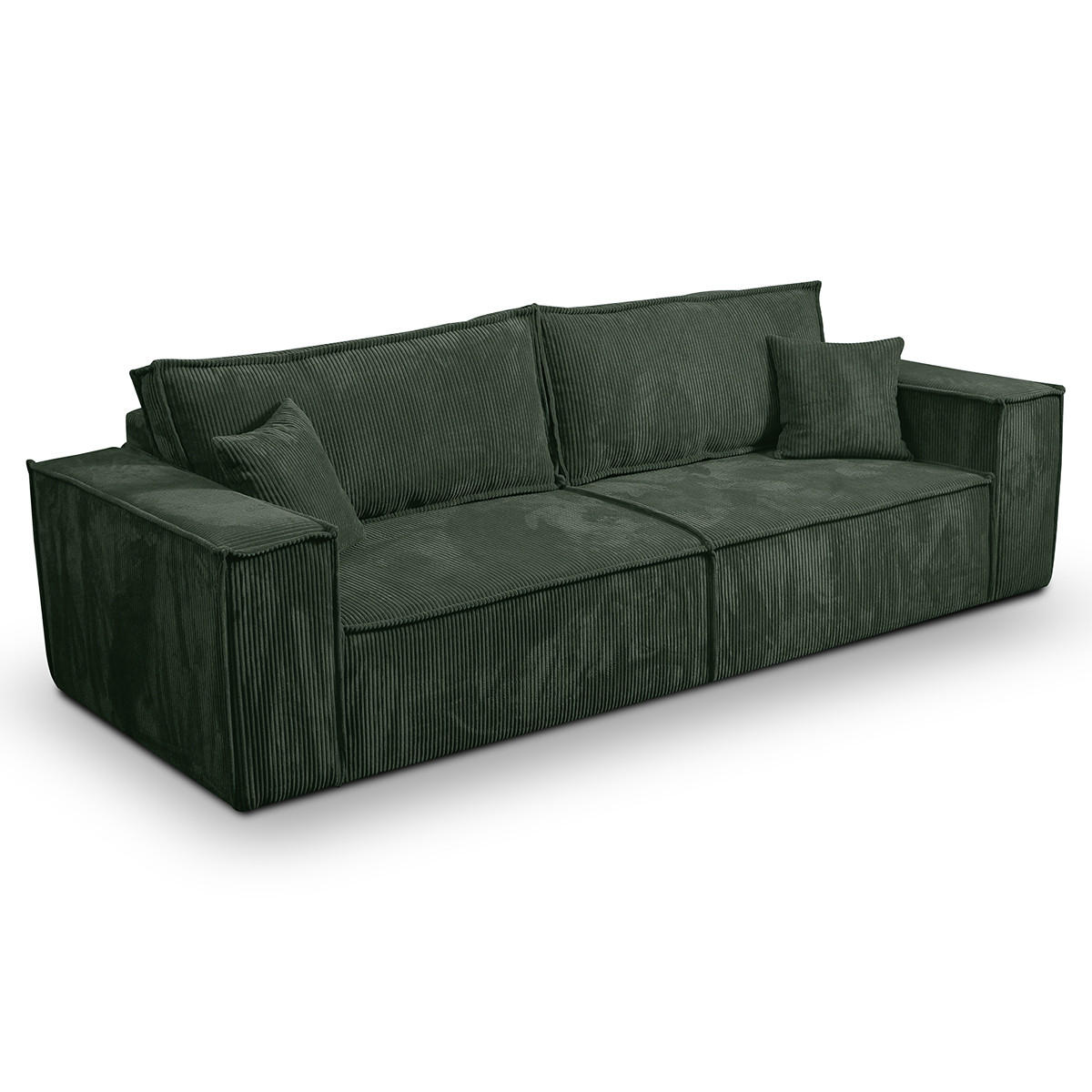SOFA Isaac 4 Sitzplätze Tannengrün - Grün, Holzwerkstoff (255/85/105cm) - Petits-meubles