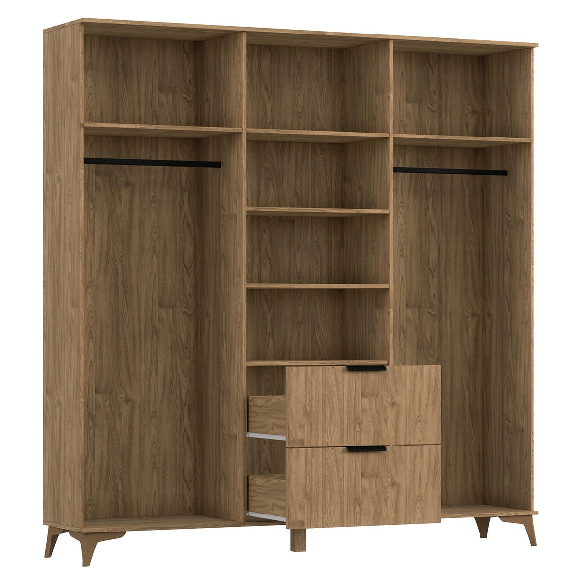 SKRIŇA 3 dvere Esteban Drevo - hnedá, kompozitné drevo (100/192/60cm) - Petits-meubles