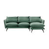 ECKSOFA Layla Rechts-Velluto 12 - Blau, Holz/Textil (278/160cm)