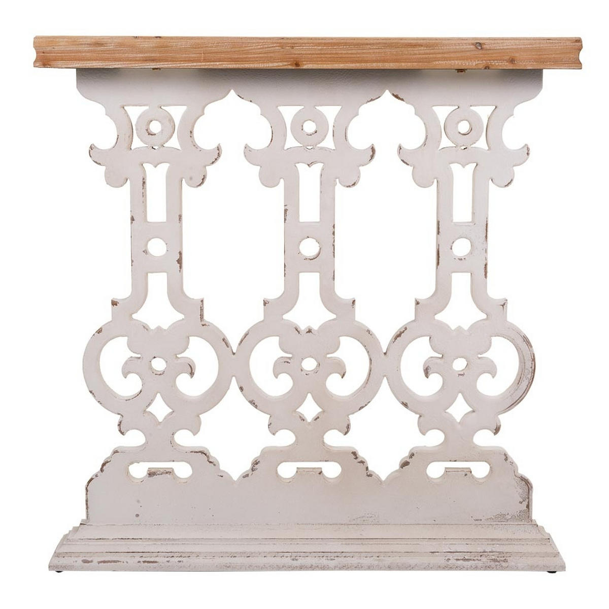 KONSOLENTISCH aus Holz, weiß, 81x30x82cm - Multicolor, Holz (82/81/30cm) - Wanderlust