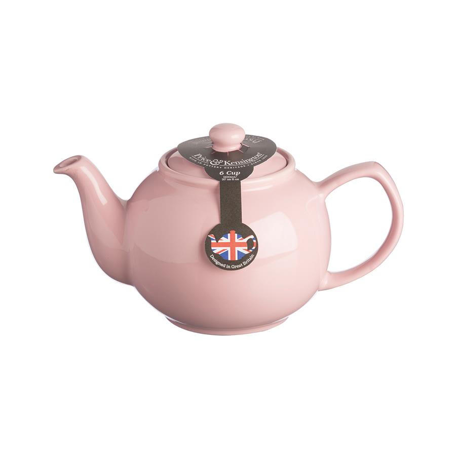 TEEKANNE 1100 ml Steingut pastell pink, für 6 Tassen - Pink, Keramik (0.36L) - Price & Kensington