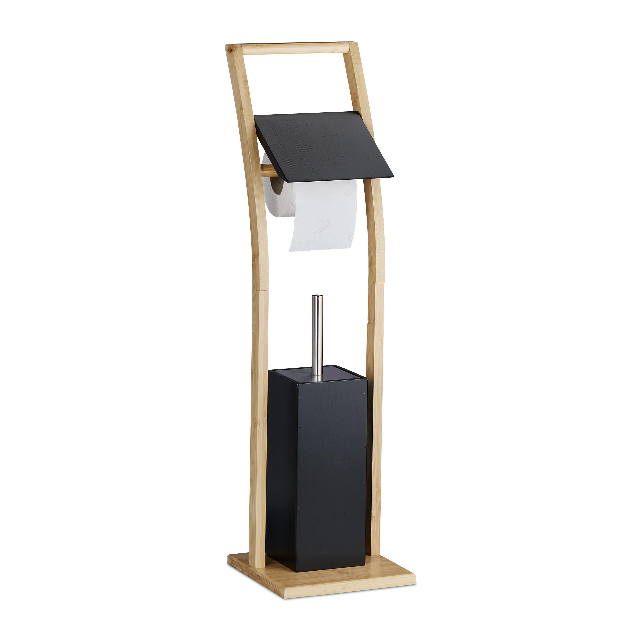 WC-GARNITUR - Multicolor, Holz/Kunststoff (20/74/20cm) - Relaxdays