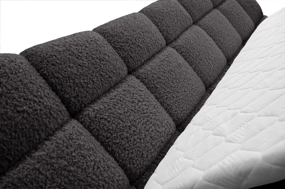 BOXBETT Nova In Rolf - Anthrazit, Holzwerkstoff/Textil (140/200cm) - Fun Möbel