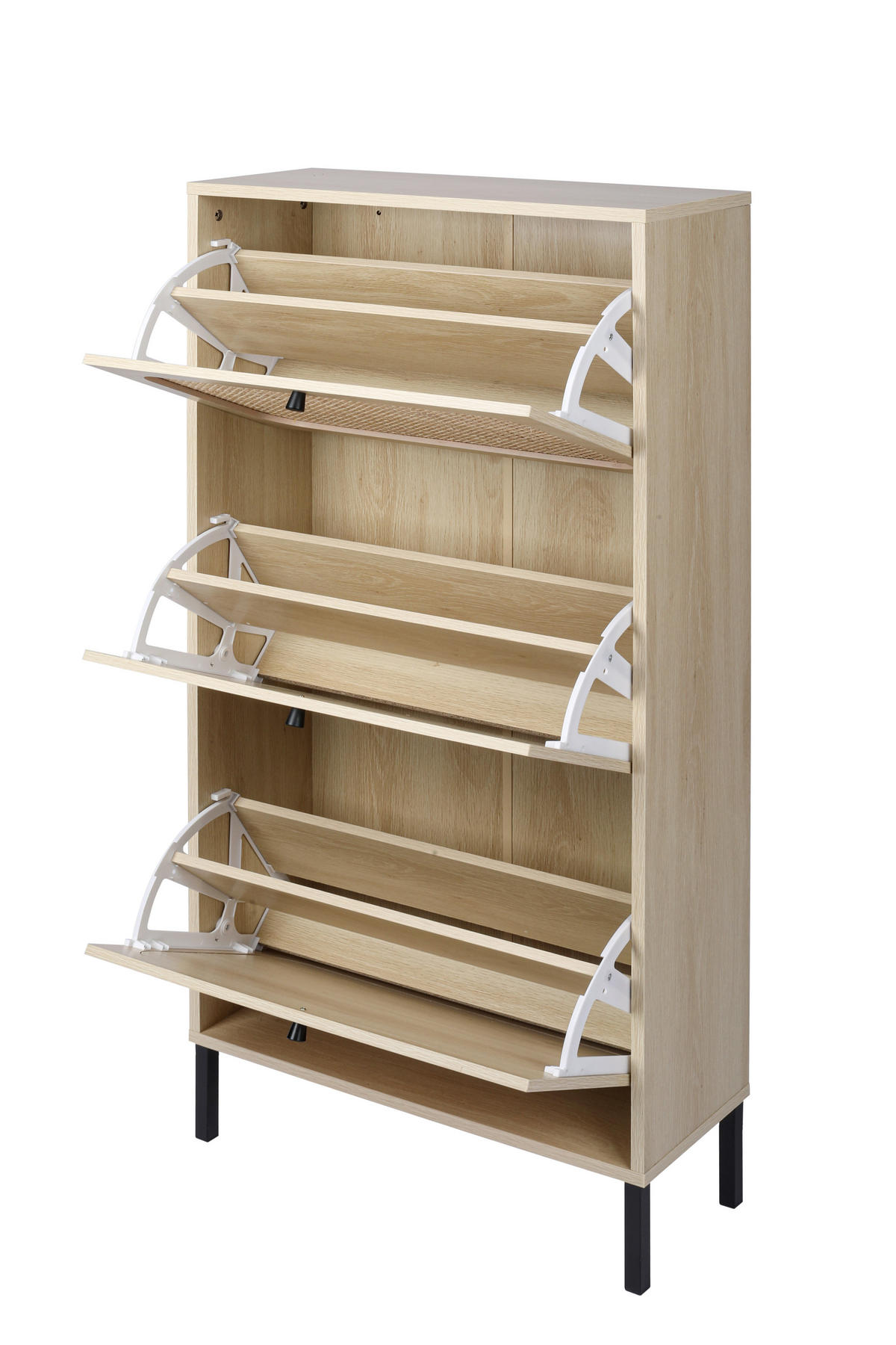 SCHUHSCHRANK Braun 60/23,5/124 cm - Braun, Holzwerkstoff (23.5/124/60cm) - Urban Meuble