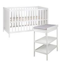 KINDERZIMMERSET 3-tlg roba Style grau - Weiß, Holzwerkstoff (66/76/123cm) - Roba