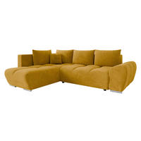 ECKSOFA Forest, Seite: Links - Currygelb/Schwarz, Holz/Kunststoff (290/183cm) - MIRJAN24