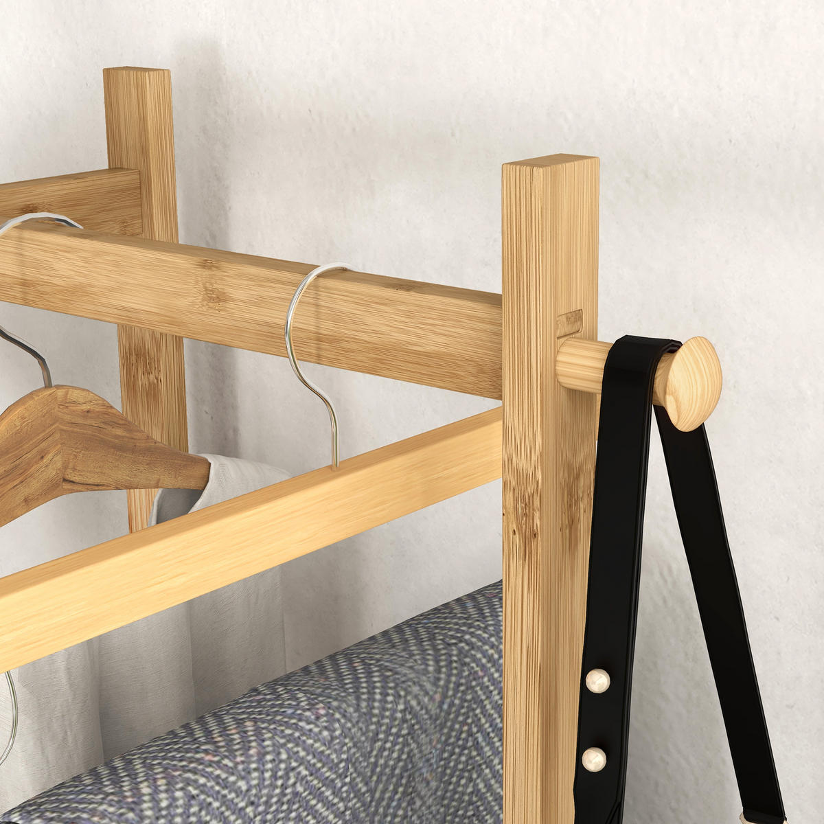 GARDEROBENSTÄNDER DE-17180 Natur - Naturfarben, Naturmaterialien (28.5/153.5/46cm) - ComfortXL