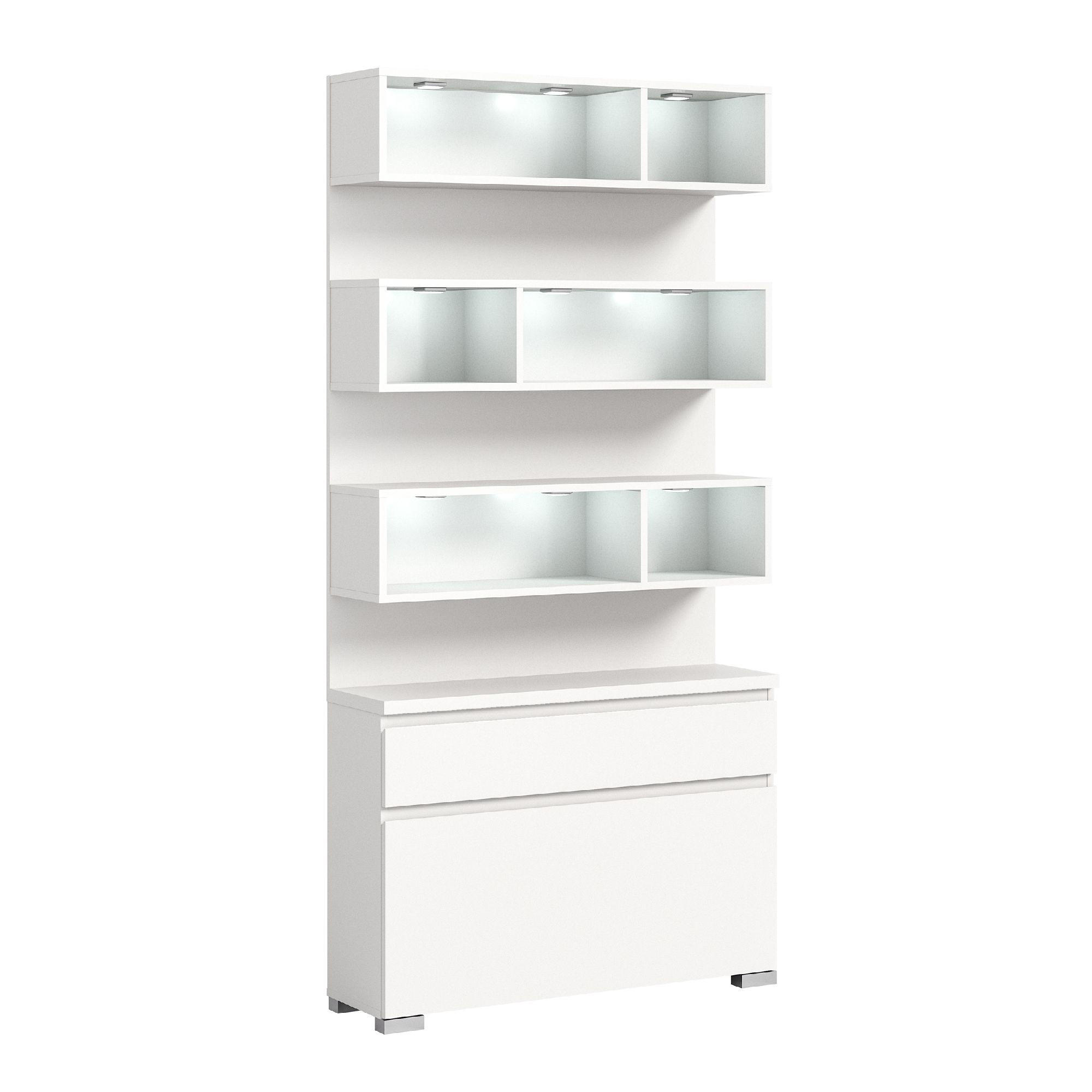 GARDEROBE Shoelove 27/95/192 cm - Weiß, Holzwerkstoff (95/192/27cm) - Xonox