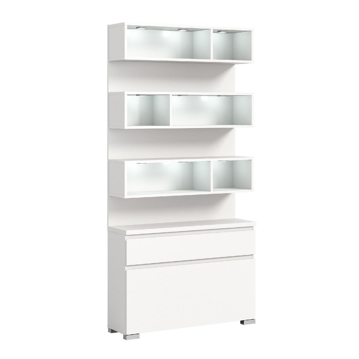 GARDEROBE Shoelove 27/95/192 cm - Weiß, Holzwerkstoff (95/192/27cm) - Xonox