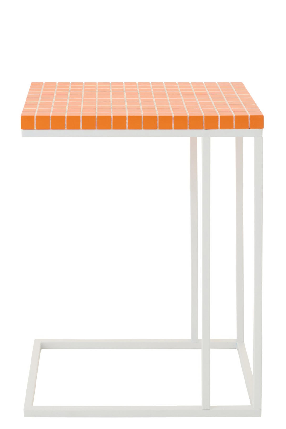 BEISTELLTISCH RECHTECKIG - Orange, Metall (47.5/29.5/60.5cm) - J-Line