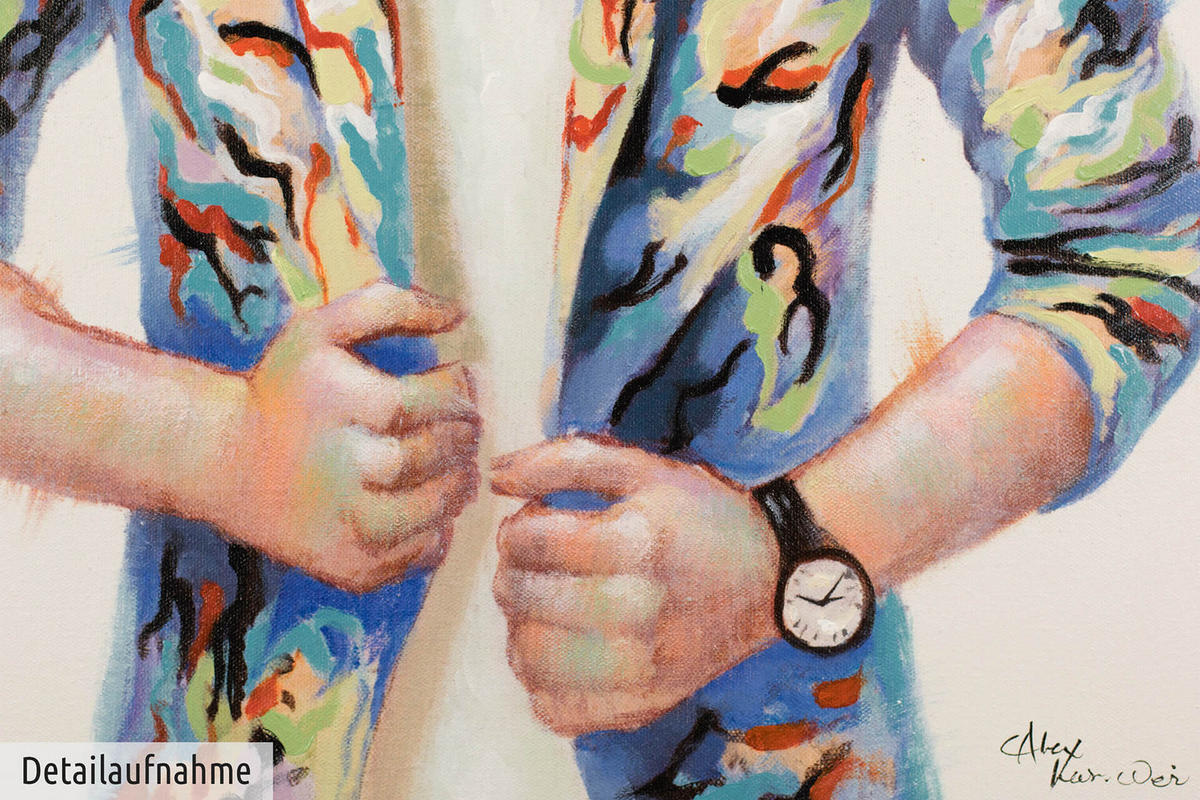 ACRYLBILD HANDGEMALT 60/90 cm - Multicolor, Holz/Textil (60/90cm) - KUNSTLOFT