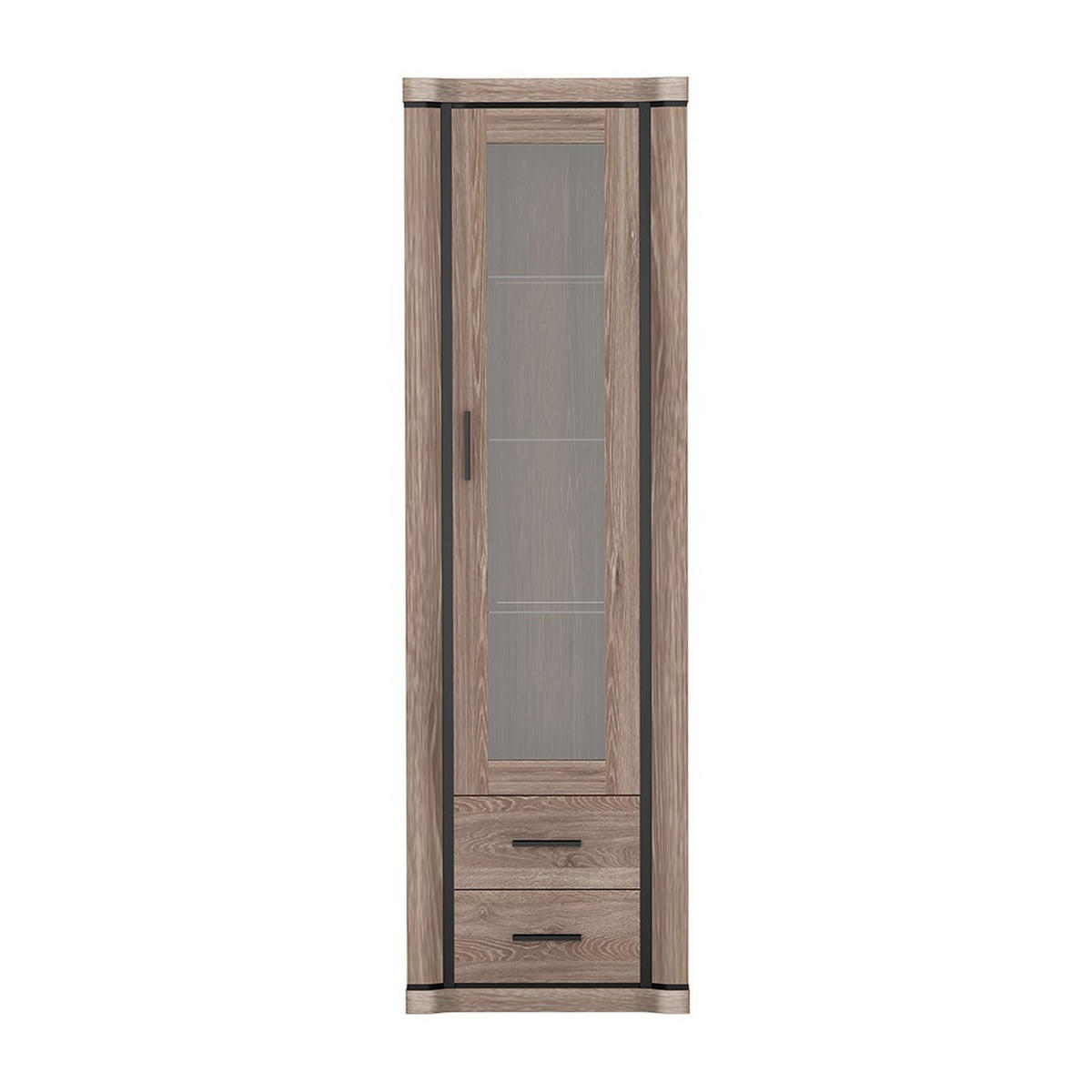 VITRINE Dallas D-16 58 x 192 x 45 cm Trüffeleiche - Trüffeleichefarben, Glas/Holzwerkstoff (58/192/45cm) - Koseto