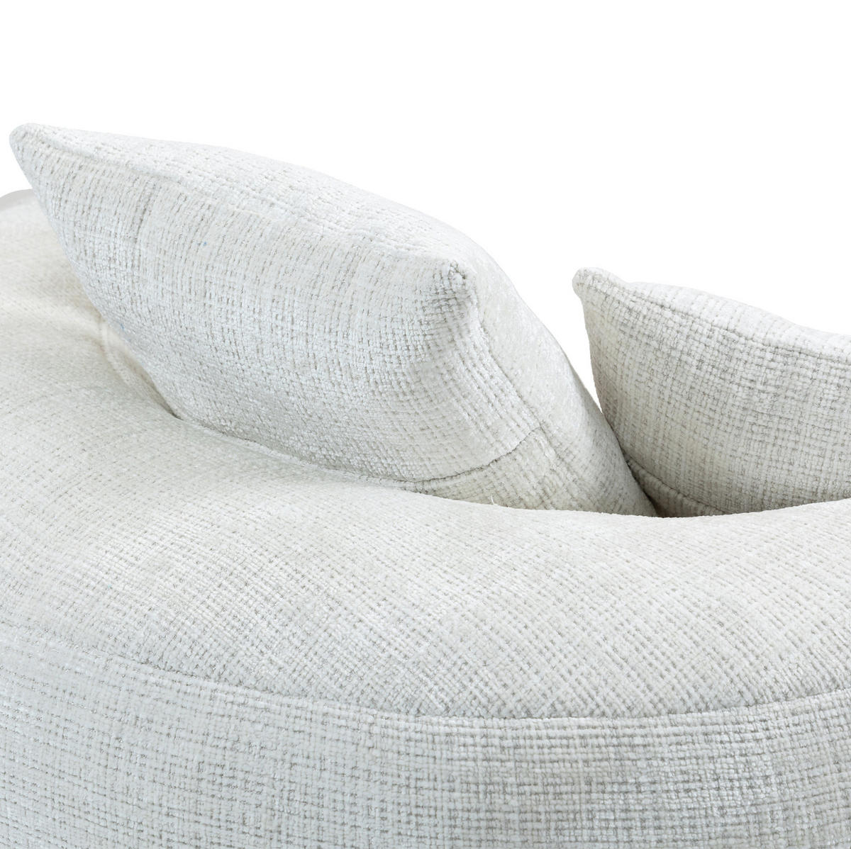 SITZSACK Chenille Beige 108 x 108 x 52 cm - Beige, Kunststoff (108/52/108cm) - Beauniv