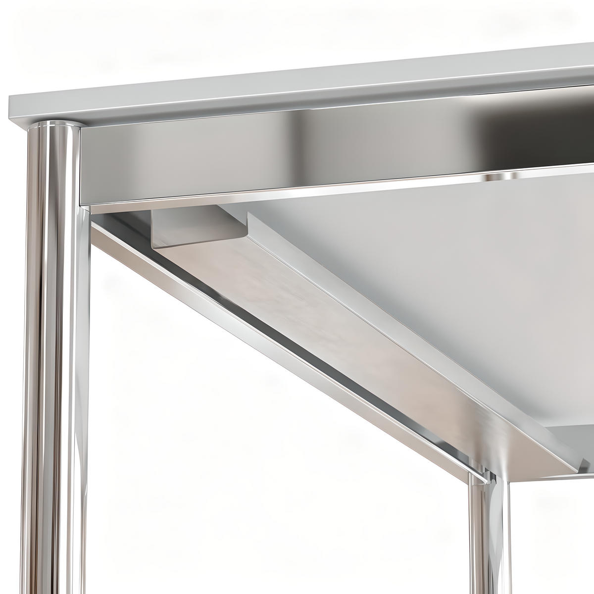 SCHREIBTISCH VST1 200 x 70 cm Lichtgrau – höhenverstellbar - Chromfarben/Grau, Holzwerkstoff (200/70/75.5cm) - Versee