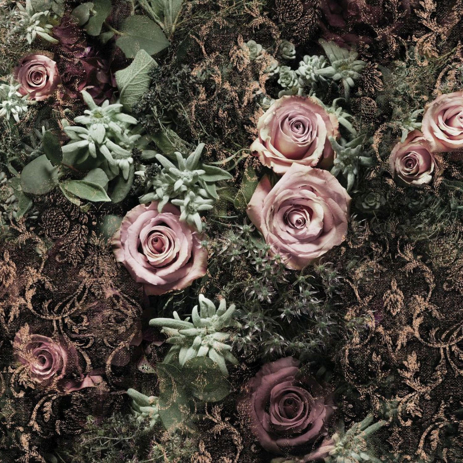 FOTOTAPETE Blumen 368 x 254 cm - Pink, Papier (368/254cm) - Sanders & Sanders