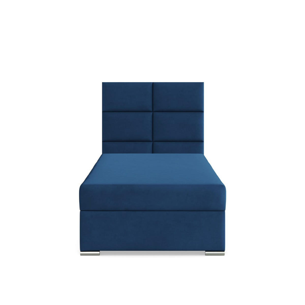BOXBETT MIT KOPFTEIL 90x200 CALVI, Blau - Dunkelblau, Textil (90/200cm) - Mebligo