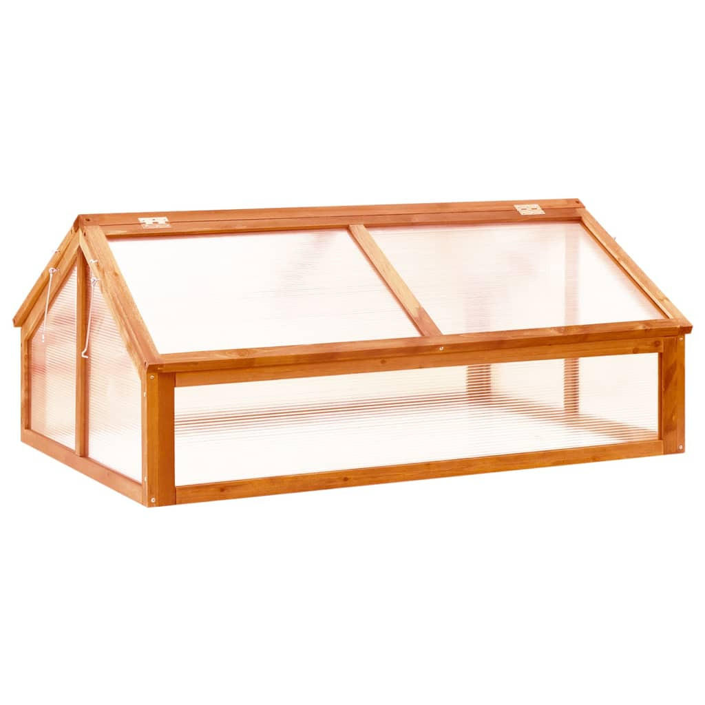 GEWÄCHSHAUS Braun 114/80/50 Cm Tannenholz - Braun, Holz (114/50/80cm) - vidaXL