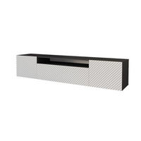 LOWBOARD ZENO-W 200x40x41 cm - Schwarz / Weiß - Weiß, Holzwerkstoff (200/40/41cm) - ALTDECOR