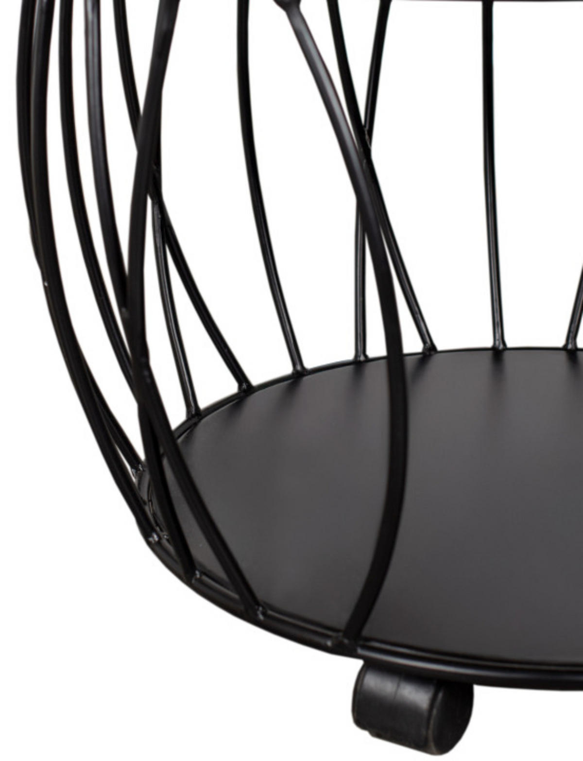 COUCHTISCH Talsano Mangoholz 57x40 cm - Schwarz/Braun, Metall (57/57/40cm) - Mr. Deko