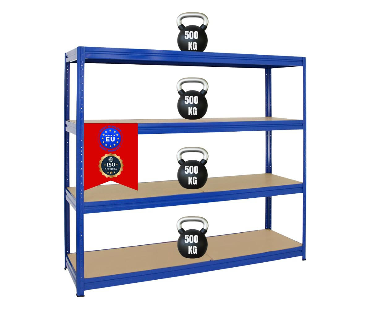 SCHWERLASTREGAL Dino 180x200x60 cm Fachlast 500 kg Blau - Dunkelblau, Metall (200/180/60cm) - PROREGAL