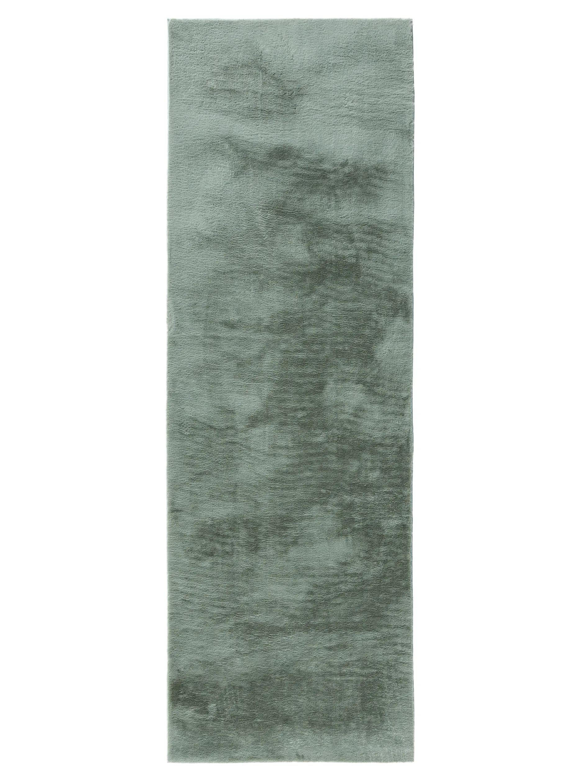benuta UMĚLÉ kožíškové koberce Furry Zelená 70x200 cm