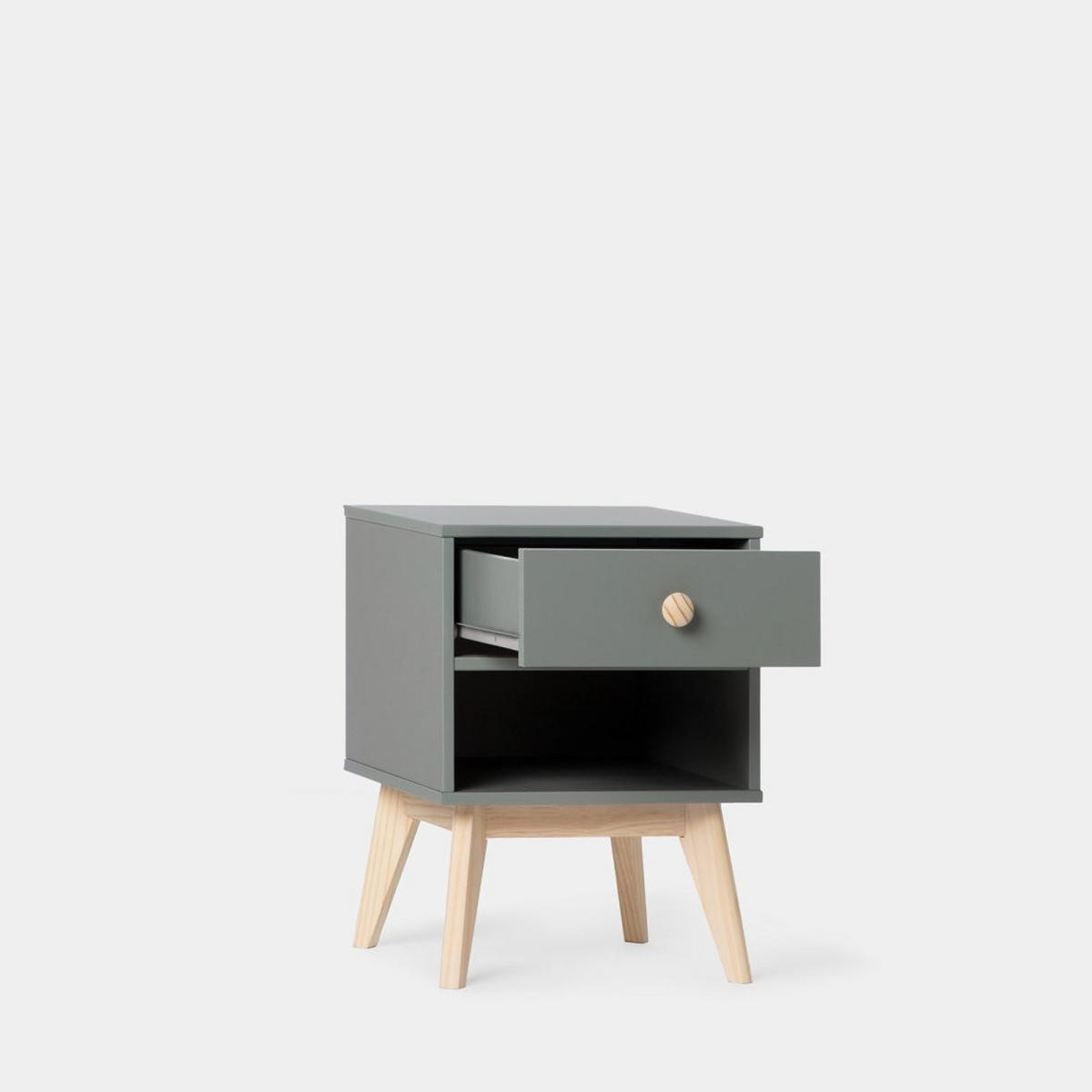 NACHTTISCH MIT 1 SCHUBLADE Luke Grün 40 cm x 53 cm 2er-Set - Grün, Holzwerkstoff (40/53/35cm) - Klast Home