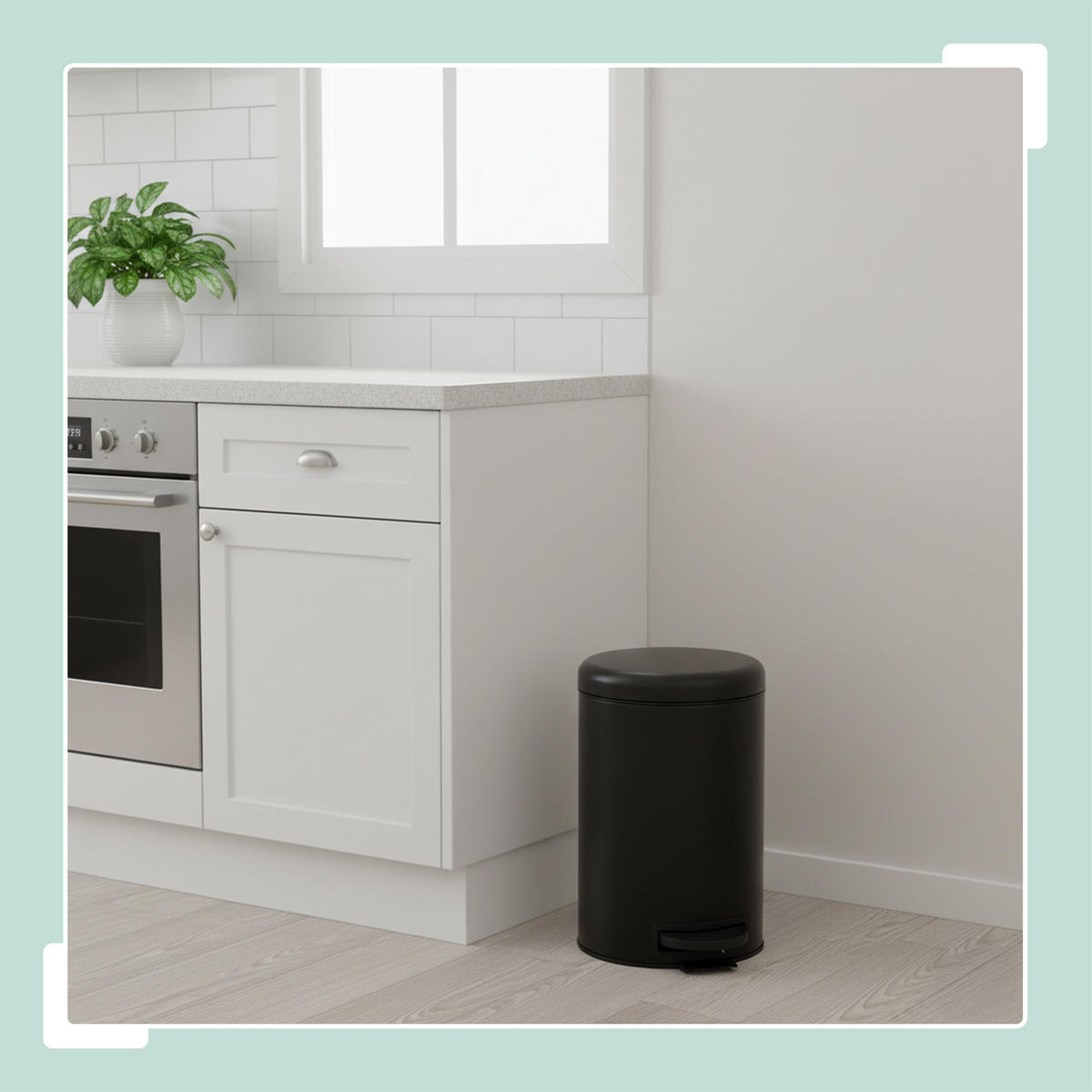 MÜLLEIMER - Schwarz, Kunststoff/Metall (25.5/39/33cm) - Relaxdays