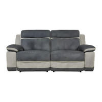 RELAXSOFA - 3 Personen - stoff - anthrazitgrau Talca - Anthrazit, Textil (199/98/96cm) - Vente-Unique