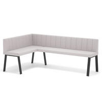 ECKBANK links MONO Y Webstoff gesteppt, 128/168 cm Beige - Beige, Textil/Metall (128/168cm) - Idohome