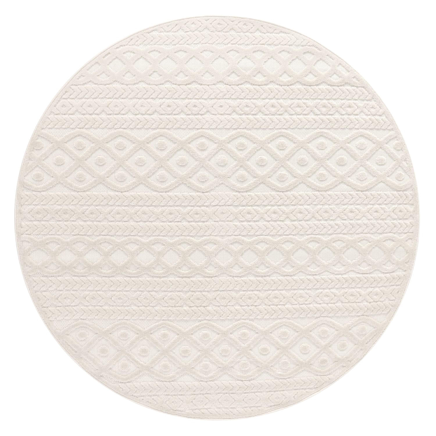 OUTDOORTEPPICH 120/120 cm Cotton 231 - Creme, Kunststoff (120/120cm) - Paco Home