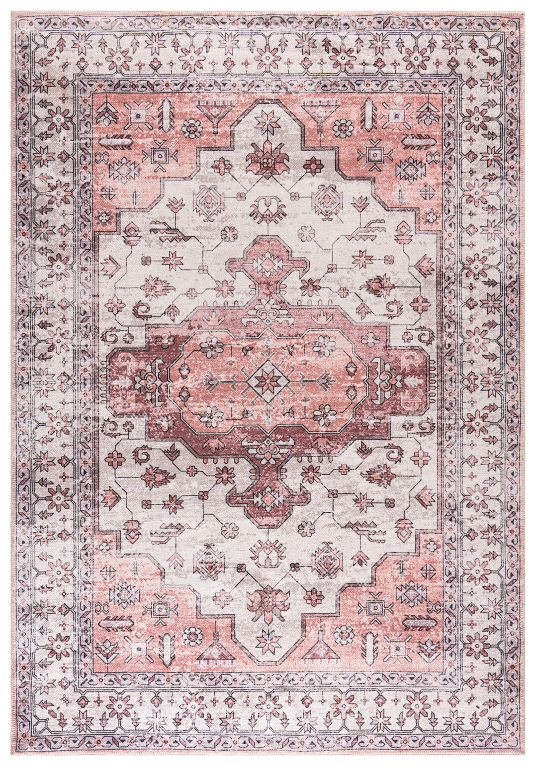 Mazovia KOBEREC béžový růžový boho vintage - 250 x 350 cm